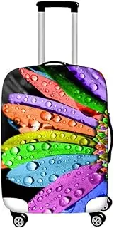[Morbuy -Shop] Travel Luggage Cover Suitcase Protector Elastic, Morbuy Stretch Fabric Spandex Suitcase Trolley Print Elasticated Stretch Dustproof Baggage Protection (Colored Petals,M)