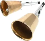 BESPORTBLE 2pcs Fishing Bell Alert Bell Fishing Gear and Equipment Bells for Fishing Poles Fishing Pole Alarm Fishing Alarms Sea Fishing Alarm Bait Alarms Fishing Rod Alarm Bell Golden Metal