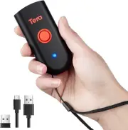 Mini 1D 2D QR Wireless Barcode Scanner, Waterproof Shockproof Pocket Scanner,...