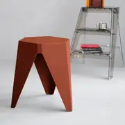 Set of 2 Stacking Puzzle Stools Red