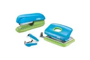 Rapid F5 Mini Stapler Hole Punch Staples Remover Blue/Green Value Pack