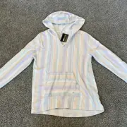 NWT Roxy Girls Hoodie Pull Over Rainbow Girls Size XL