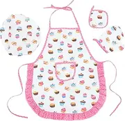 Kisangel 1 Set Children's Apron Boys Suit Kids Apron Boss Has Children Aprons for Cooking Cake Accessories Children Kitchen Apron Caps Toddler Cloth Kitchen Supplies White To Bake