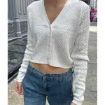 （多色）BRANDY MELVILLE☁️ ZOE V-NECK KNIT CARDIGAN V領麻花針織外套