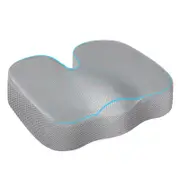 STARRY EUCALYPT Seat Cushion Memory Foam Pillow Pain Relief Mesh Grey