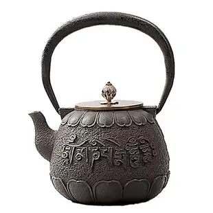 渡和堂鐵壺 吉祥八寶 中國造純手工鑄鐵壺茶壺 無涂層燒水老鐵壺