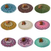 Indian Mandala Yoga Mat Round Hippie Bohemian 72" Table Cloth Picnic Sheet Throw
