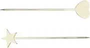 FOMIYES 2pcs Zinc Alloy Manicure Mixing Rods Creative Stirring Sticks for Nail Art Compact Design for Makeup Artists Learners Go Storage