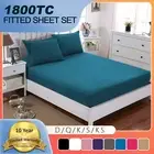 1800TC Soft Deep Fitted Sheet Set Pillowcases Single/Double/Queen/King Bed 2022
