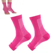 Ankle Brace Sleeve Open Toe Arch Ankle Support Foot Sock-Pink