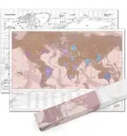 Luckies of London Rose Gold Travel Edition Scratch Off for Travel Map New NIB
