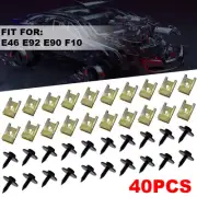 40pcs U Nut Hex Screw For BMW Speed Fastener Undertray Sheet Metal Clip Fixing (for: BMW)