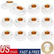 1-20Pack Round E27 Light Bulb Pendant Lamp Fixing Base Holder Screw Cap Socket