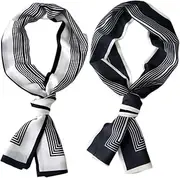 [SAFIGLE] 2pcs Frame Scarf Ladies Women Soft Scarves Neck Wrap Thin Long Scarf for Spring Autumn