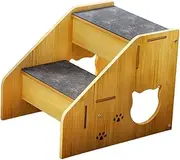 Fonowx Pet Dog Stair Ladder Cat Step House 2 Steps Pet Ramp Dog Climbing Ladder for Older Dogs