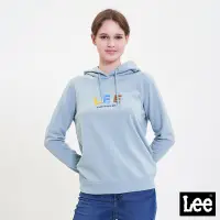 在飛比找Yahoo奇摩購物中心優惠-Lee 女款 彩色Logo連帽大學T/厚T 灰綠