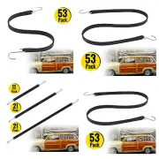 VEVOR Bungee Cords Natural Rubber Trap Straps 53 Pack 21"/31"/41" w/ S Hooks