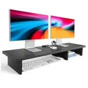 Dual Monitor Stand Riser, Monitor Stand Riser with Cable Clip, Computer
