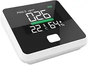 Indoor Air Quality Monitor – Temperature & Humidity Meter | Rechargeable Device with Digital Display, Pm2.5 Sensor for Home, ofice, and Car Use