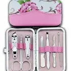 7 Pcs Stainless Steel Nail Clipper Set Grooming Kit Tool Case Manicure Pedicure