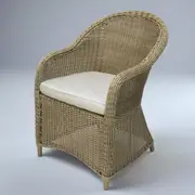 MALAWI - Poly Rattan Wicker Outdoor Dining Chair - Natural Light Brown