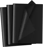 124 Sheets Black Tissue Paper for Gift Bags Decoration - Gift Wrap Tissue Paper Bulk Sheets for Weddings Birthday DIY Project Halloween Christmas Gift Wrapping Crafts Decor