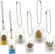 BESPORTBLE 6Pcs Miniature Planter Pendant Keychain Glass Vase for Plant Propagation Elegant Hydroponic Decor for Keychain Backpack for Micro Plant Display