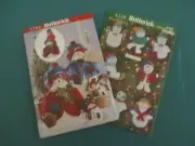 Pattern Lot of 2 Sew Craft Butterick 5228 5785 Snowmen Dolls Ornaments Christmas