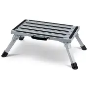 Folding Aluminium Stool Portable Caravan Step Ladder Trailer 200KG Loading Home