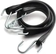 2Pcs 21 Inch Rubber Tie down Strap with S Hook Heavy Duty Rubber Bungee Elastic
