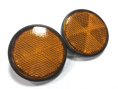 Pair Steering Stem Reflectors Honda CB125S CB550SC CB650SC CM185T CM200T 59mm