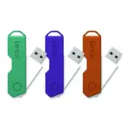 Lexar 24388082 Twist Turn2 Usb 2.0 Flash Drive, 32 Gb, Orange/purple/teal,