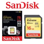 Sandisk Extreme SD 16GB SDHC SDXC Memory Card DSLR 4K UHD Vedio Camera 90MB/s