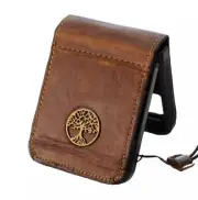 Genuine Leather case for Galaxy Z Flip6 Wallet Bible Book Art Diy Flip 4 3 5 6