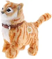 1 Piece Walking Meow Electronic Cat Plush Stuffed Animal Toy Children Kids Birthday Gift Yellow