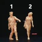 2pcs 1/87 Zombie Nurse Police Scene Props Miniatures Figures For Cars Vehicles