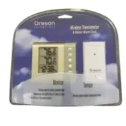SEALED Oregon Scientific RMR602A Wireless Thermometer & Atomic Alarm Clock NOS