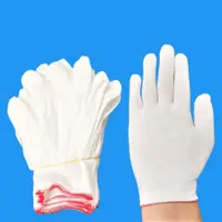 在飛比找momo購物網優惠-【SW】白色手套 12雙/包(超薄白色尼龍手套 施工 維修)