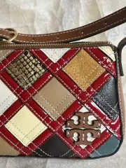 Tory Burch McGraw Patchwork Wedge Shoulder Bag/Multi/Rare/$558