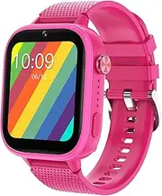 WENIVO 4G Kids Smart Watch 2-Way Video Phone Calls, Text Messages, School Mode, SOS Function, GPS Real-Time Location, Camera, Touch Screen, Pedometer, Step, Parent App (Rose Gold)