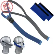Upgraded Headgear Strap for Airfit P10/N30,Nasal Pillow CPAP Mask,Adjustable Blu