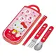 【震撼精品百貨】Hello Kitty 凱蒂貓~HELLO KITTY餐具組-立體紅