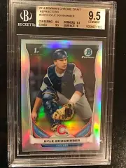 Kyle Schwarber 2014 Bowman Chrome Draft Refractor #CDP2 RC ROOKIE BGS 9.5 Cubs!