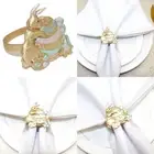 6Pcs Easters Rabbit Napkin Buckles Lovely Napkin Holder Dinner Table Decoration