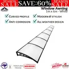 Instahut Window Door Awning Door Canopy Patio UV Sun Rain Shield DIY 1x6m White