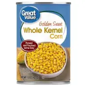 12 PK Whole Kernel Golden Sweet Corn Great Value 15 oz each x 12