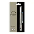 Parker Vector Fountain Pen Stainless Steel Medium Nib Refillable New