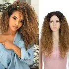 Synthetic Wig Omber Blonde 613 Red 99J High Temperature Hari Afro KinkyCurlyWig