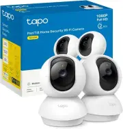 TP-Link Tapo Pan Tilt Wi-Fi Camera 1080P Night Vision SD Card Slot 2 Pack