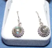 Sterling Silver Labradorite Pierced Dangle Earrings New NIB Jewelry